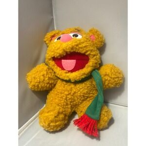 Vintage 1987 Muppet Babies Baby Fozzie Bear Plush Jim Henson Orange 80s Toy